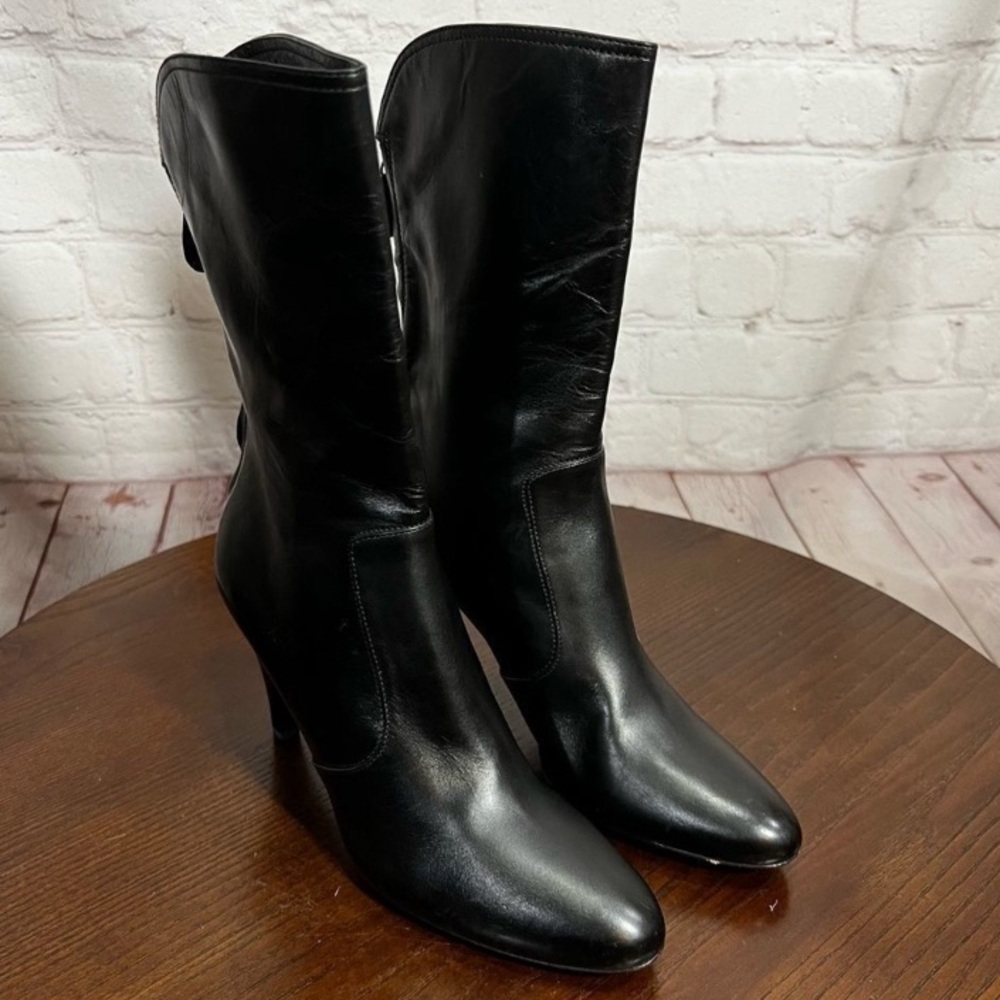 5.5 COLE HAAN soft leather midi boots euc